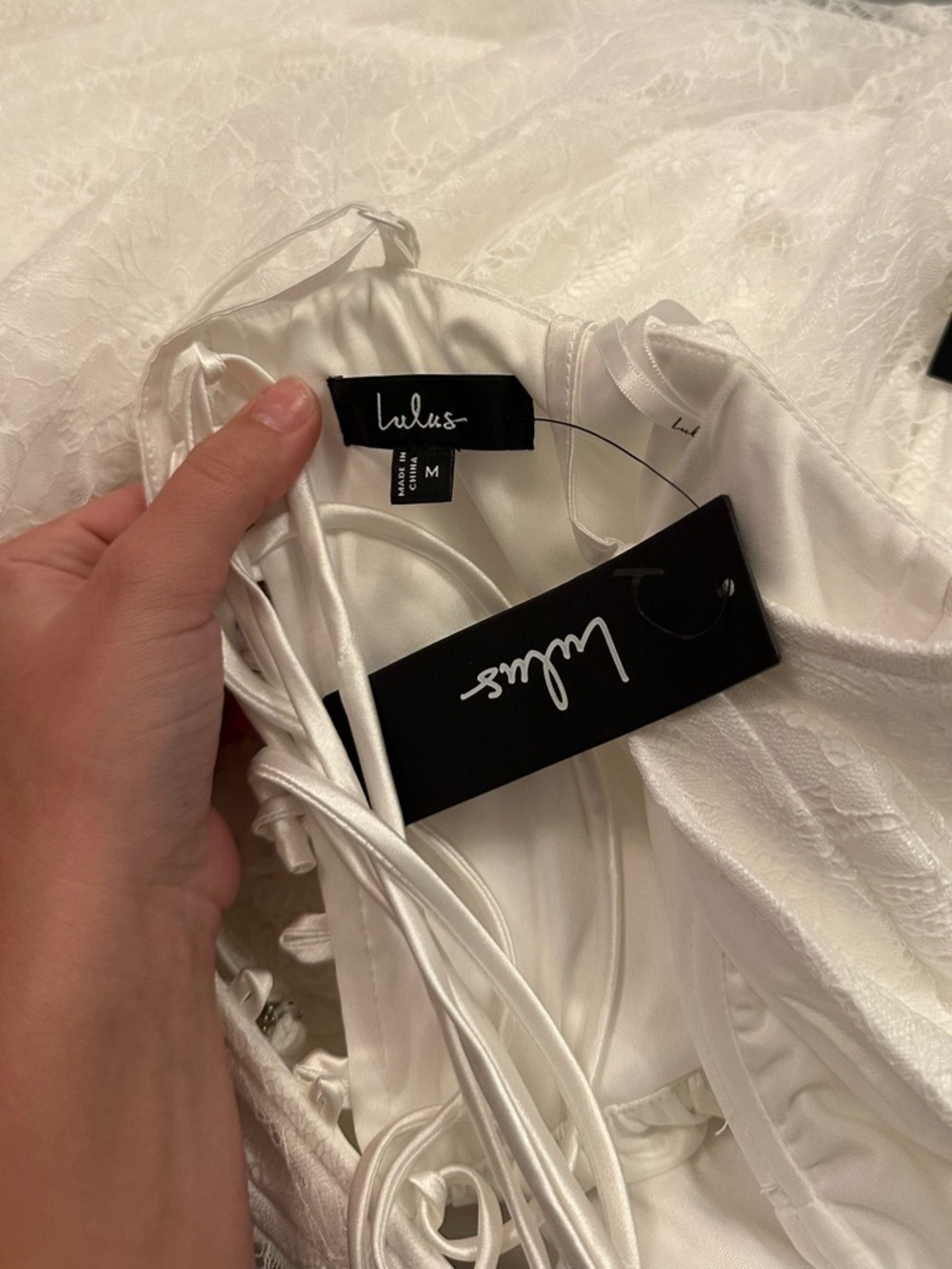 LULU'S Bia White Lace Bustier
Maxi Dress - Picture 6 of 6